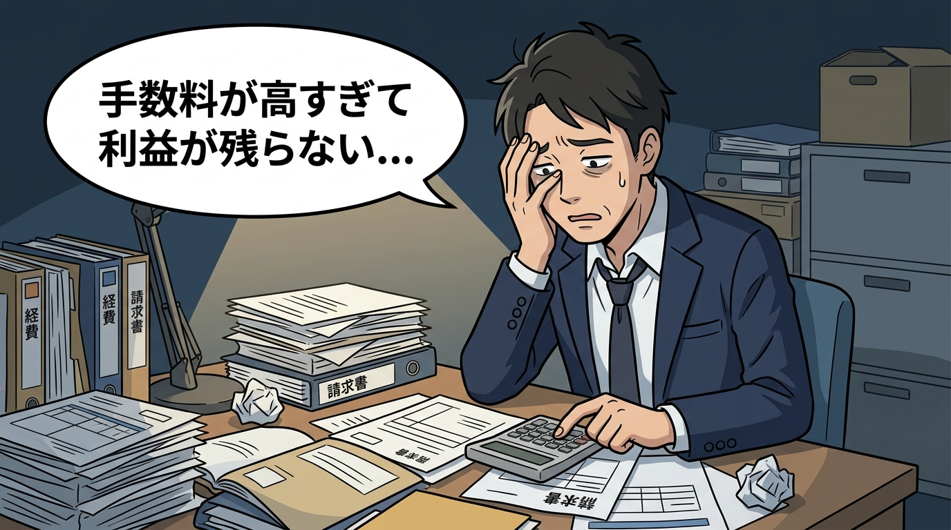 手数料が高すぎて利益が残らない...